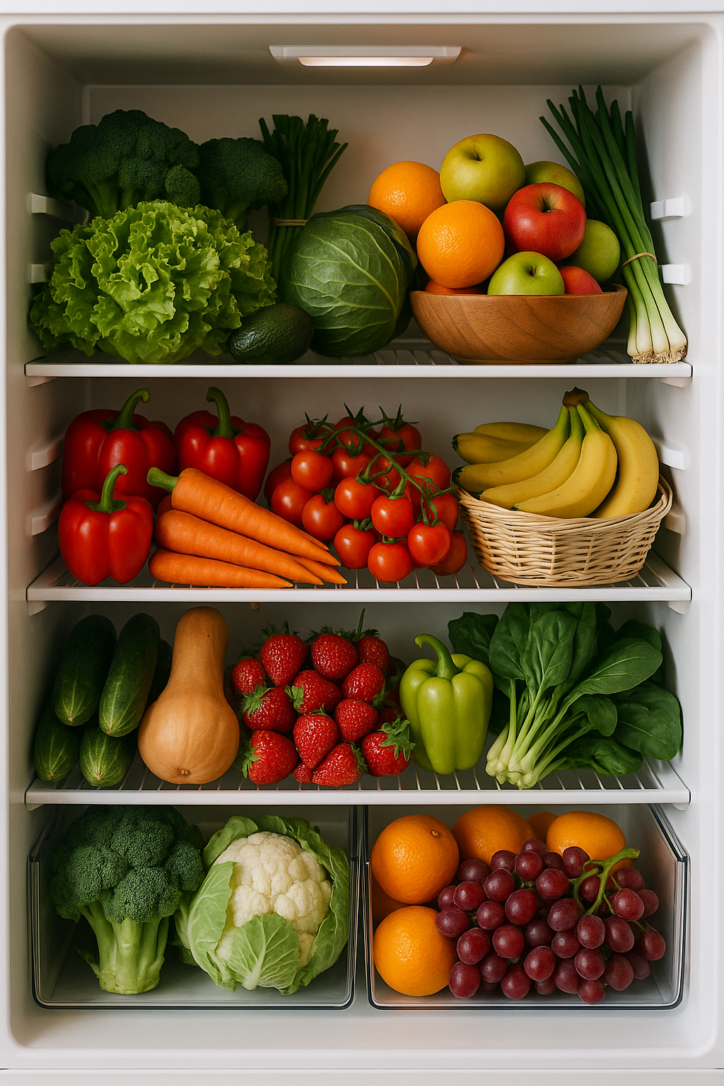 Fresh vegetables and fruits